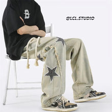 Men Jeans Retro XINGX Baggy Straight Trousers
