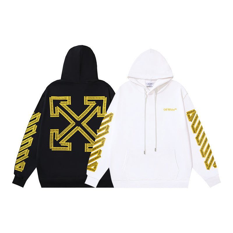 OW Tape Measure Arrow Measure Tape Printed Hooded Sweater