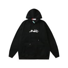 Off White hoodie Cartoon graffiti arrow pattern fleece hoodie