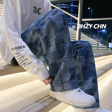 Men Jeans Men's Loose Wide Leg Pants Straight-Leg Pants