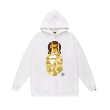 Bathing Ape Bape Hoodie Autumn/Winter Letter Print Loose Hoodie Pullover Ape Sweater