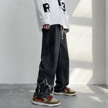 Men Jeans Retro Washed Casual Trousers