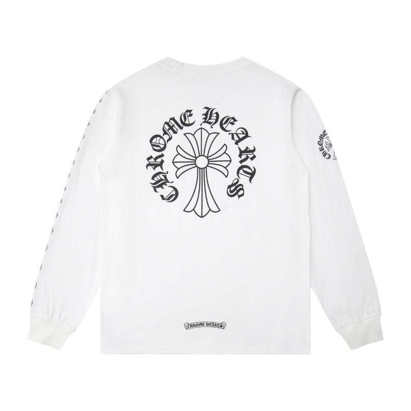 CHH Chrome Heart Long Sleeve Shirt Unisex Fashion Loose Long Sleeve Shirt