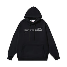 OW simple letter pattern hooded sweater