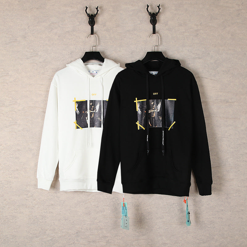 Off White hoodie angel wing pattern arrow hooded sweater