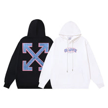 Off White hoodie painting alphabet arrow print