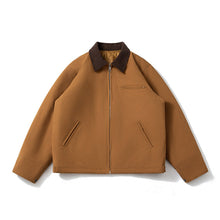 Mens Vintage Jackets Vintage Lapel Jacket Padded Color Matching Cotton Clothing