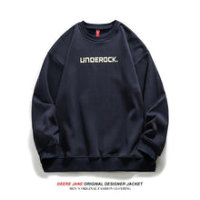 Men Pullover Hoodie Spring Cotton round Neck Sweater Men's Loose All-Matching