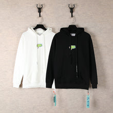 Off White hoodie thunderbolt monogram print hoodie