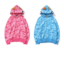 Bathing Ape Bape Hoodie Flame Camouflage Shark Autumn