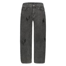 Men Jeans Spring and Autumn Straight-Leg Pants Loose Wide Leg Pants