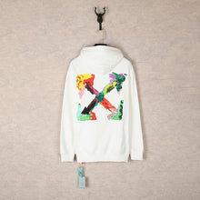 Off White hoodie多彩箭头图案连帽