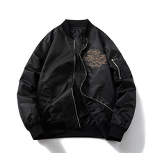 Men Vintage Jackets Guochao Vintage Dragon Embroidered Jacket Flight Suit Baseball Suit