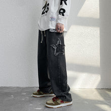 Men Jeans Retro Washed Casual Trousers