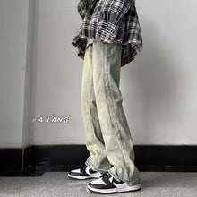 Men Jeans Spring and Autumn Retro Straight-Leg Pants Casual Trousers