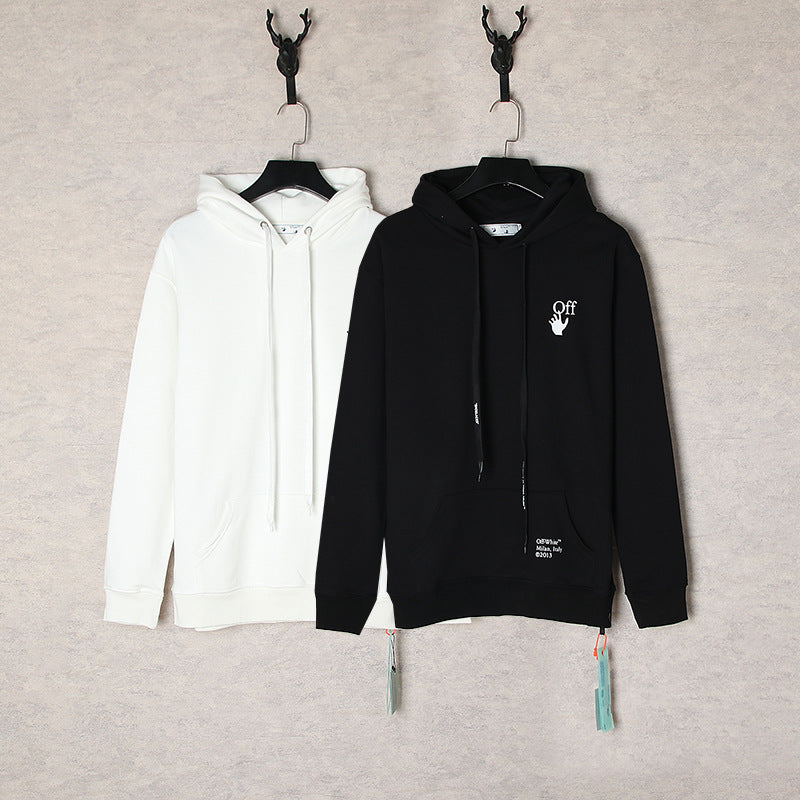 Off White hoodie oil painting series arrow hooded