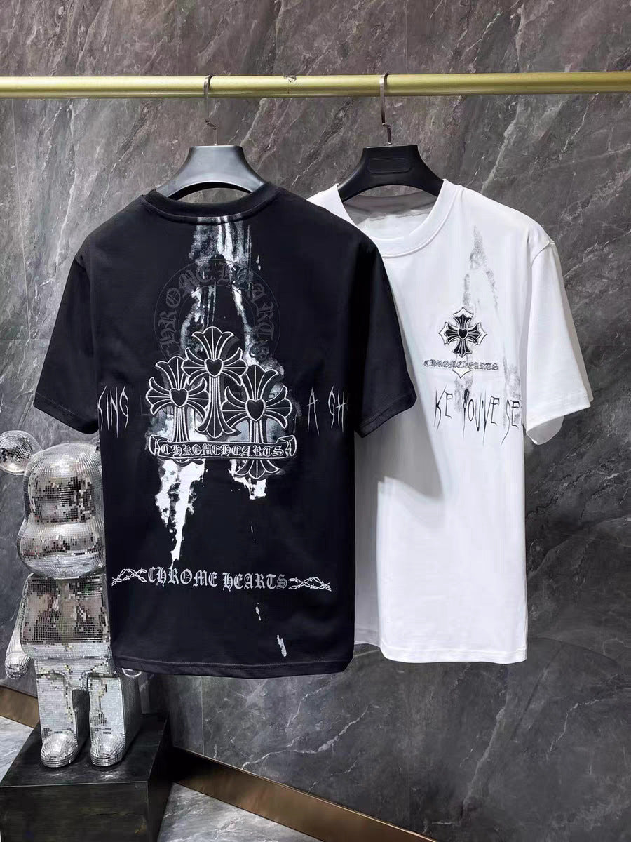 CHH Heart T Shirts Sanskrit Half Sleeve Crew Neck Short Sleeve Casual