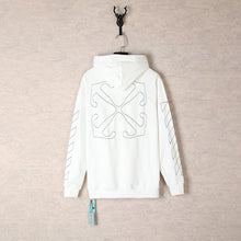 Off White hoodie embroidered arrow pattern