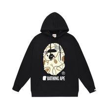 Bathing Ape Bape Hoodie Autumn/Winter Letter Print Loose Hoodie Pullover Ape Sweater
