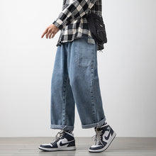 Men Jeans Straight Jeans Men's Summer plus Size Pants Loose Cargo Pants