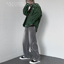 Men Jeans Straight Loose Wide-Leg Pants