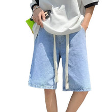Men Jeans Shorts Loose Cropped Pants