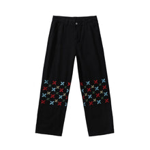 Men Jeans Straight-Leg Trousers Baggy Pants