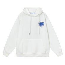 Off White hoodie graffiti yarn arrow pattern pullover hooded