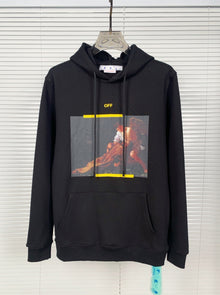 Off White hoodie oil painting series arrow pattern hooded