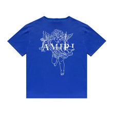 Amiri T Shirt Angel Sketch Printed Casual Hip Hop Short Sleeve T-shirt