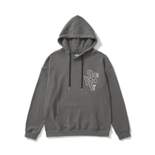 OW Letter Arrow Pattern Pullover Hooded Sweatshirt