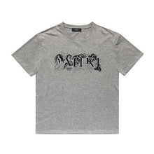 Amiri T Shirt Letter Sketch Casual round Neck Short Sleeves T-shirt