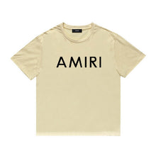 Amiri T Shirt Letter Print Casual Hip Hop round Neck Short Sleeve T-shirt