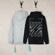 Off White hoodie EKG arrow pattern hooded