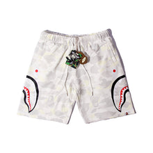 Bathing ape Bape Shorts Camo luminous shark side print five-point pants straight beach pants