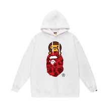 Bathing Ape Bape Hoodie Autumn/Winter Letter Print Loose Hoodie Pullover Ape Sweater
