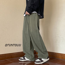 Men Jeans Retro Pants Oversize Army Green Jeans