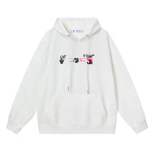 Off White hoodieOW 3D stereo pink arrow pattern hooded fleece