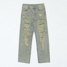 Men Jeans Washed Jeans Summer plus Size Ripped Trousers