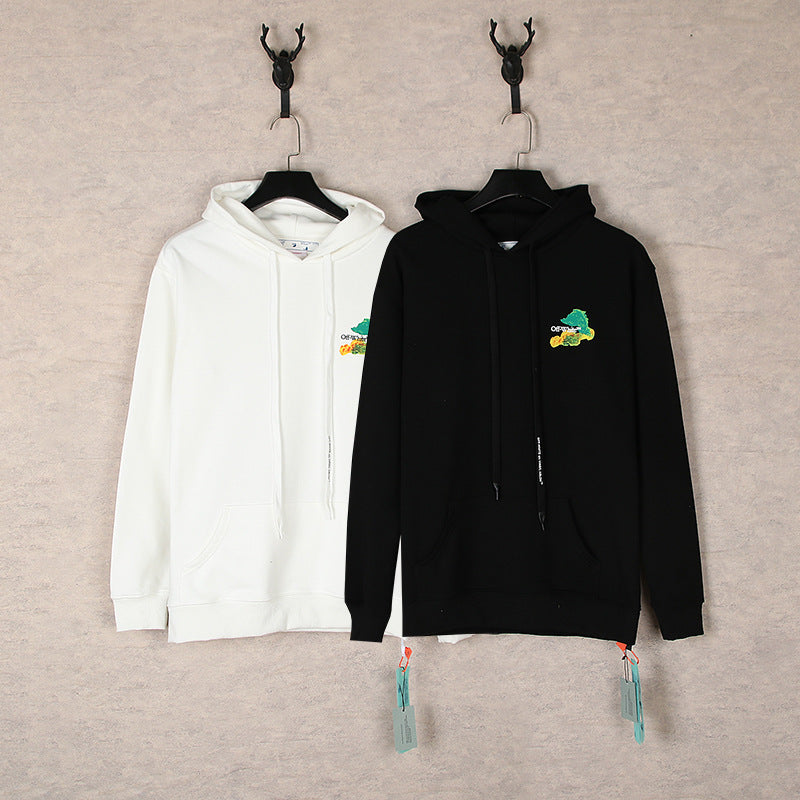 Off White hoodie多彩箭头图案连帽