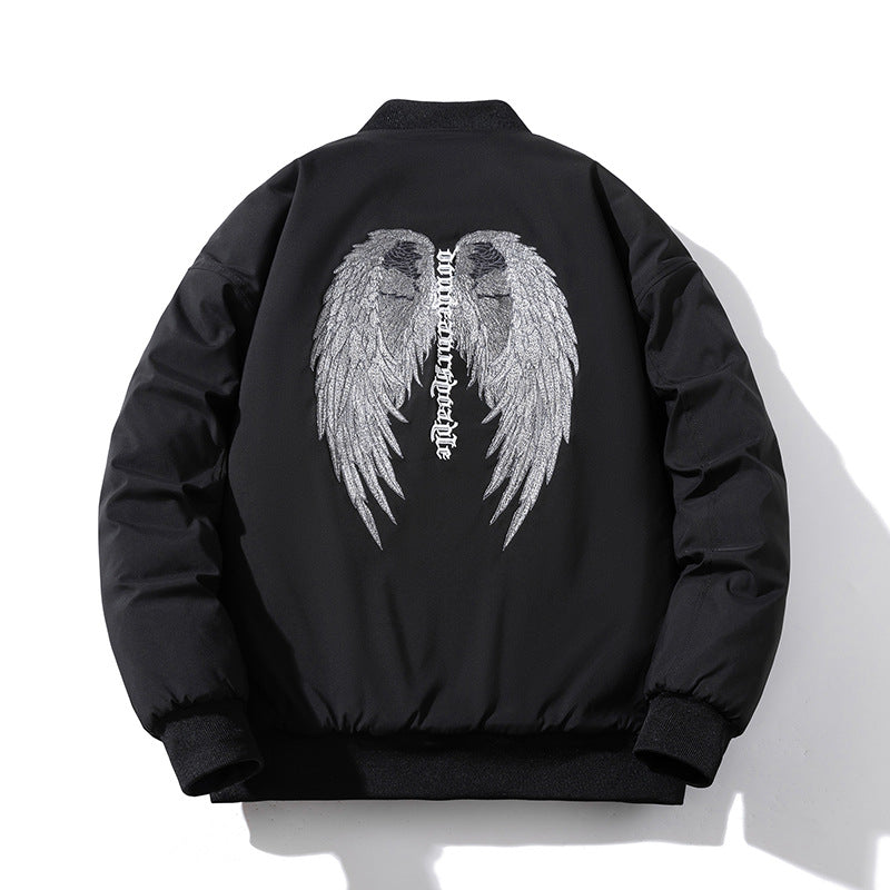Mens Vintage Jackets Padded Jacket Embroidered Baseball Jacket Padded Jacket
