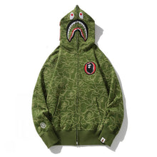 Bathing Ape Bape Hoodie Camouflage Shark Head Zipper