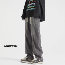 Men Jeans Summer Oversize Straight Loose Wide-Leg Pants