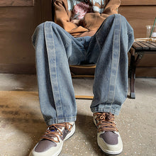 Men Jeans Fall Baggy Straight Trousers Wide Leg Trousers
