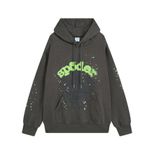 Sp5der Hoodie Spider Web Velvet Padded Hooded Sweatshirt