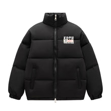 Mens Vintage Jackets Cotton Clothing Short High Street Stand-Up Collar Warm Padded Jacket