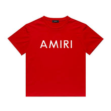 Amiri T Shirt Letter Print Casual Hip Hop round Neck Short Sleeve T-shirt