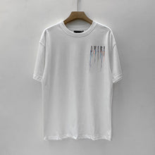 Amiri T Shirt Colorful Splash-Ink Casual round Neck Short Sleeve T-shirt