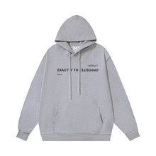 OW simple letter pattern hooded sweater