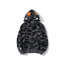 Ape Hoodie Classic Camo Shark Hooded Cardigan Zip Embroidery